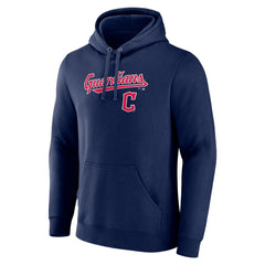 Navy Cleveland Guardians Team Lockup Pullover Hoodie