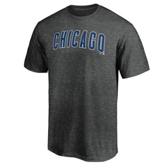 Charcoal Chicago Cubs Official Wordmark T-Shirt