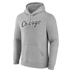 Heather Gray Chicago White Sox Official Wordmark Pullover Hoodie