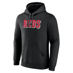 Black Cincinnati Reds Official Wordmark Pullover Hoodie