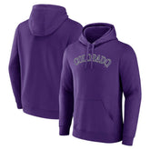 Purple Colorado Rockies Official Wordmark Pullover Hoodie
