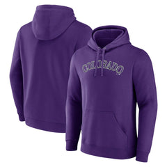 Purple Colorado Rockies Official Wordmark Pullover Hoodie