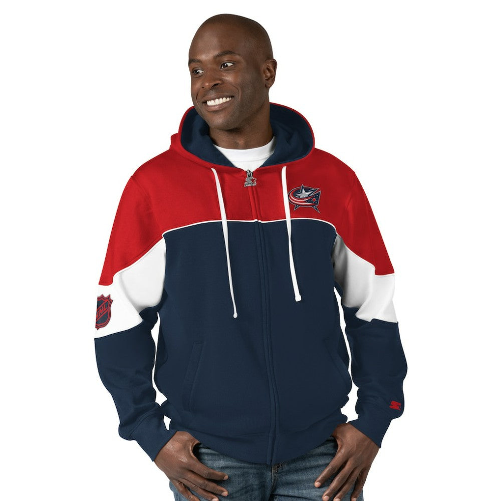 NHL Columbus Blue Jackets Starter Power Forward Full-Zip Hoodie