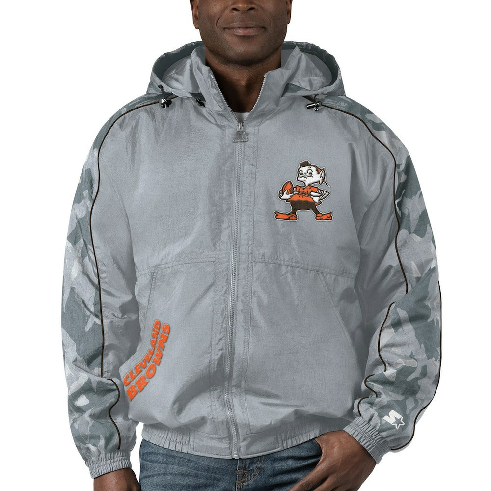 Starter Thursday Night Gridiron Throwback Full-Zip Jacket - Cleveland Browns Jackets