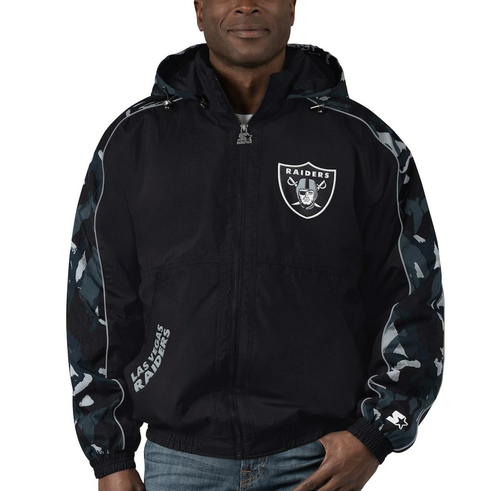 Starter Thursday Night Gridiron Full-Zip Hoodie - Las Vegas Raiders Hoodies