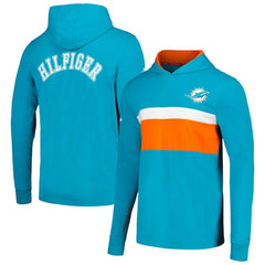 Tommy Hilfiger Morgan Long Sleeve Hoodie T-Shirt - Miami Dolphins Hoodies