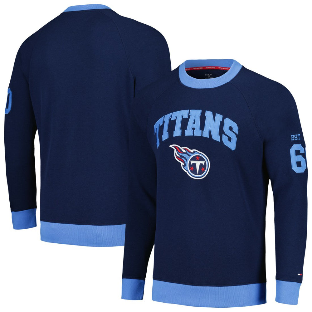 Tommy Hilfiger Reese Raglan Tri-Blend Pullover Sweatshirt - Tennessee Titans Pullover