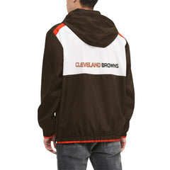 Tommy Hilfiger Carter Half-Zip Hooded Top - Cleveland Browns Tops