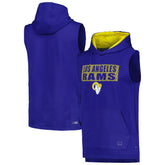 MSX by Michael Strahan Marathon Sleeveless Pullover Hoodie - Los Angeles Rams Hoodies