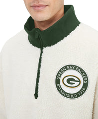 Tommy Hilfiger Jordan Sherpa Quarter-Zip Sweatshirt - Green Bay Packers Sweatshirts