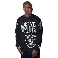 Starter Clutch Hit Long Sleeve T-Shirt - Las Vegas Raiders T-shirts