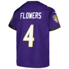 Zay Flowers Youth Game Jersey - Baltimore Ravens Jerseys