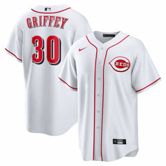 White Ken Griffey Jr. Cincinnati Reds Nike Home Retired Player Replica Jersey