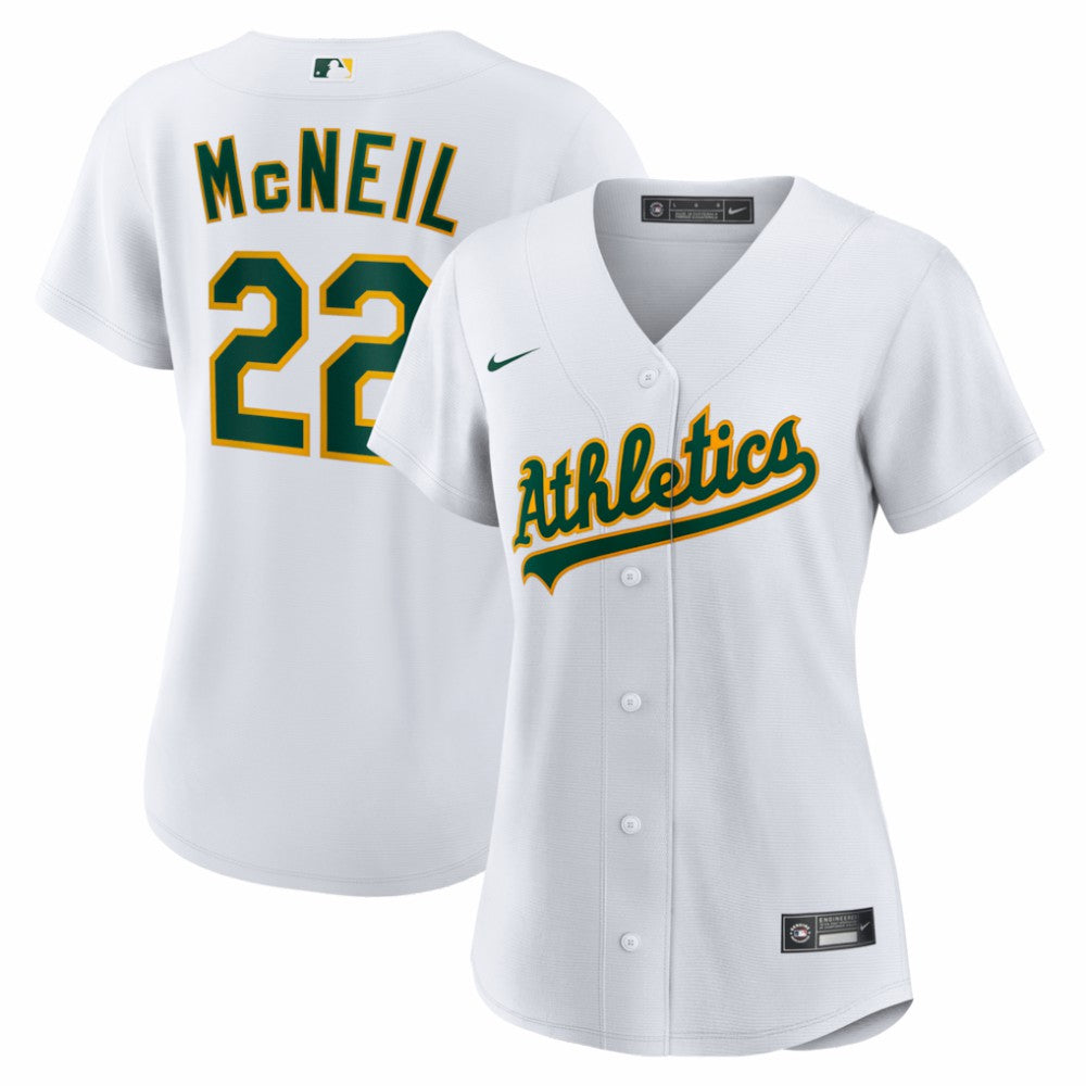 White Jeff McNeil Athletics Nike Women's Home Replica Jersey