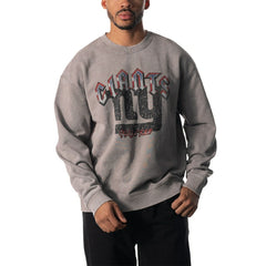 The Wild Collective Unisex Distressed Pullover Sweatshirt - New York Giants Pullover