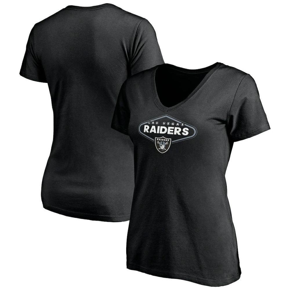 Women's Hometown Collection 1st Down V-Neck T-Shirt - Las Vegas Raiders T-shirts