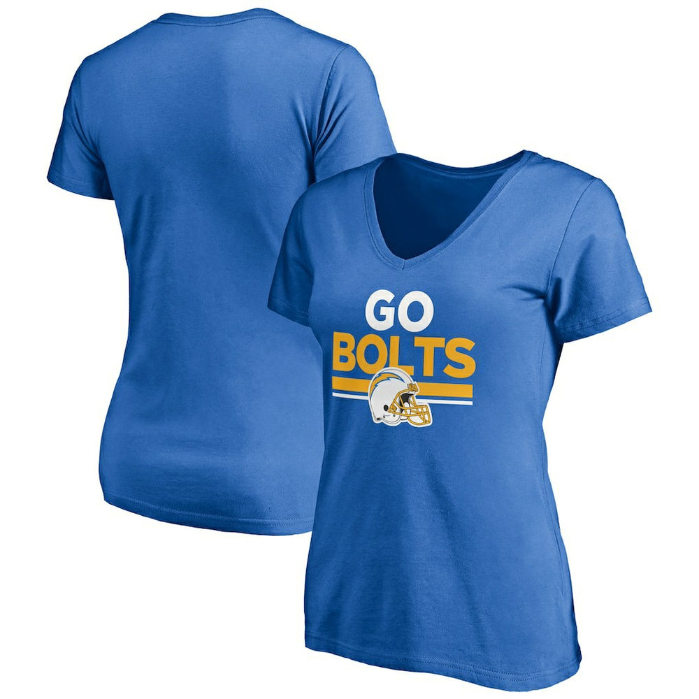 Women's Hometown Collection Go Bolts V-Neck T-Shirt - Los Angeles Chargers T-shirts