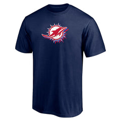 Red White and Team T-Shirt - Miami Dolphins T-shirts