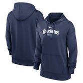 Navy Seattle Mariners Nike Women's Authentic Collection Performance Pullover Hoodie