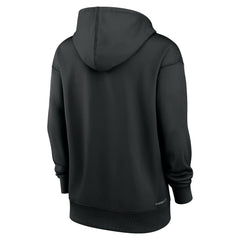 Black Miami Marlins Nike Women's Authentic Collection Performance Pullover Hoodie