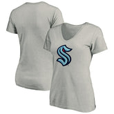 NHL Seattle Kraken Women's Primary Logo V-Neck T-Shirt