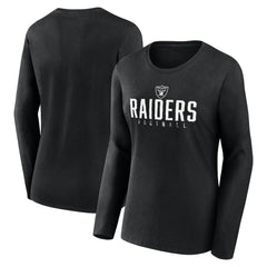 Women's Plus Size Foiled Play Long Sleeve T-Shirt - Las Vegas Raiders T-shirts