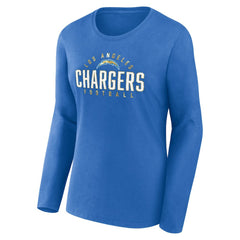 Women's Plus Size Foiled Play Long Sleeve T-Shirt - Los Angeles Chargers T-shirts