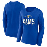 Women's Plus Size Foiled Play Long Sleeve T-Shirt - Los Angeles Rams T-shirts