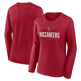 Women's Plus Size Foiled Play Long Sleeve T-Shirt - Tampa Bay Buccaneers T-shirts