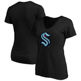 NHL Seattle Kraken Women's Primary Logo V-Neck T-Shirt
