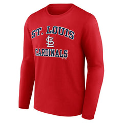 Red St. Louis Cardinals Logo Athletic Heart & Soul Long Sleeve T-Shirt
