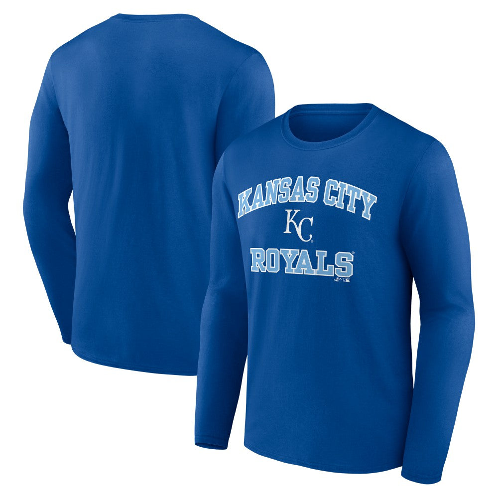 Royal Kansas City Royals Logo Athletic Heart & Soul Long Sleeve T-Shirt