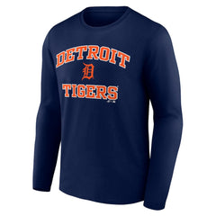 Navy Detroit Tigers Logo Athletic Heart & Soul Long Sleeve T-Shirt