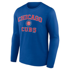 Royal Chicago Cubs Logo Athletic Heart & Soul Long Sleeve T-Shirt
