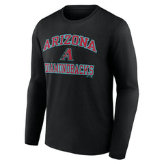 Black Arizona Diamondbacks Logo Athletic Heart & Soul Long Sleeve T-Shirt