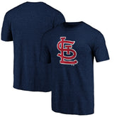 Navy St. Louis Cardinals Official Logo Tri-Blend T-Shirt
