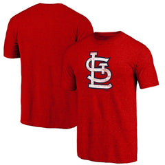 Heather Red St. Louis Cardinals Official Logo Tri-Blend T-Shirt