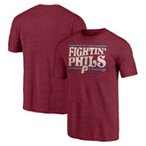 Burgundy Philadelphia Phillies Hometown Collection Fightin' Phils Tri-Blend T-Shirt