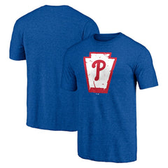 Heather Royal Philadelphia Phillies Hometown Collection Keystone Tri-Blend T-Shirt