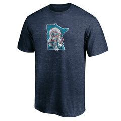 Heather Navy Minnesota Twins Cooperstown Collection Throwback Logo Tri-Blend T-Shirt