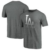Heather Gray Los Angeles Dodgers Cooperstown Collection Logo Tri-Blend T-Shirt