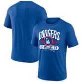 Heather Royal Los Angeles Dodgers Badge of Honor Tri-Blend T-Shirt