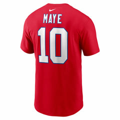 Drake Maye Name & Number T-Shirt - New England Patriots T-shirts