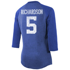 Anthony Richardson Majestic Threads Women's Player Name & Number Tri-Blend 3/4-Sleeve Fitted T-Shirt - Indianapolis Colts T-shirts