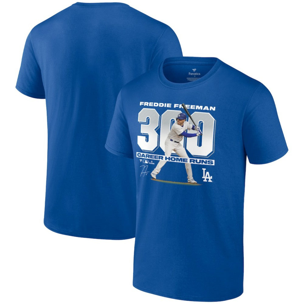 Royal Freddie Freeman Los Angeles Dodgers Fanatics 300 Career Home Runs T-Shirt