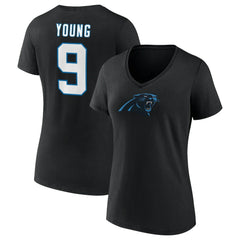 Bryce Young Women's Icon Name & Number V-Neck T-Shirt - Carolina Panthers T-shirts