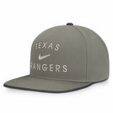 Olive Texas Rangers Nike Pro Dri-FIT Snapback Hat