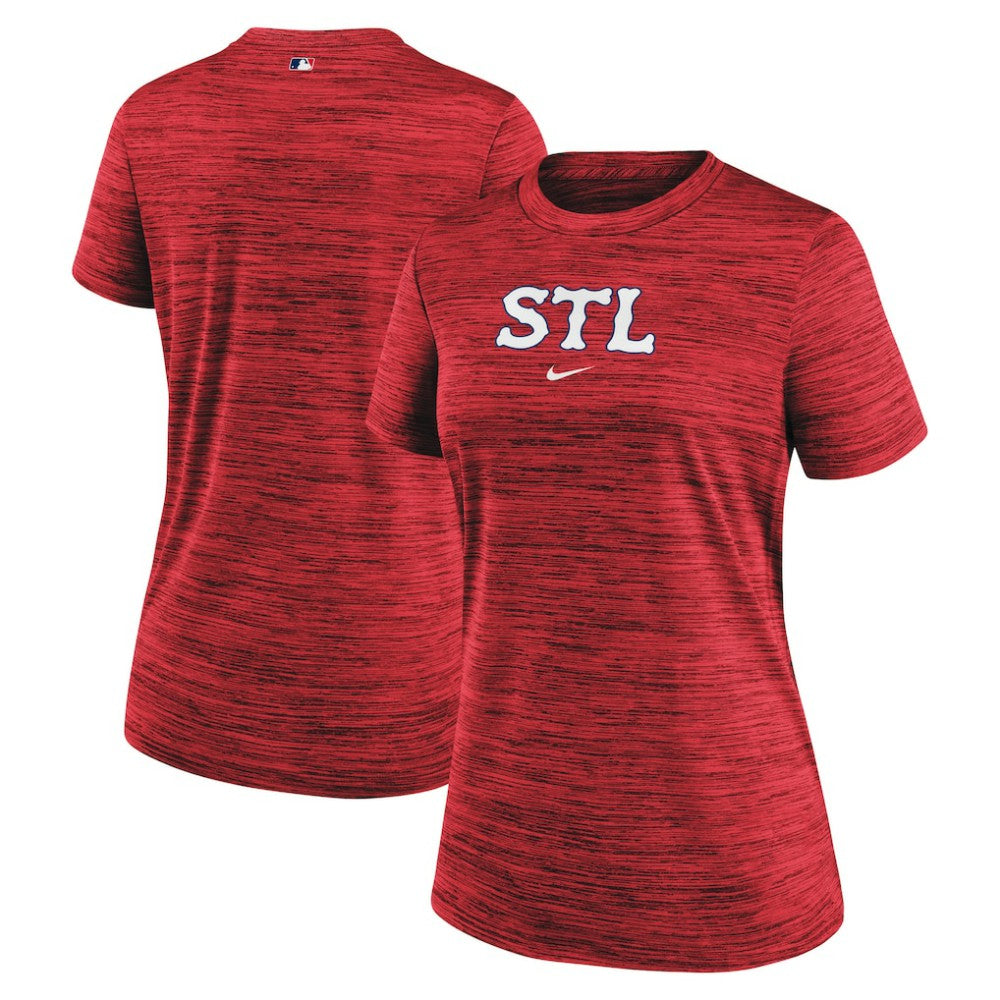 Red St. Louis Cardinals Nike Women's 2024 City Connect Authentic Collection Practice Velocity T-Shirt