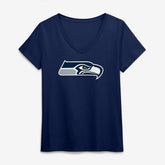 Logo Athletic Women's Primary Logo V-Neck T-Shirt - Seattle Seahawks T-shirts