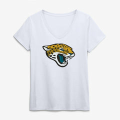 Logo Athletic Women's Primary Logo V-Neck T-Shirt - Jacksonville Jaguars T-shirts